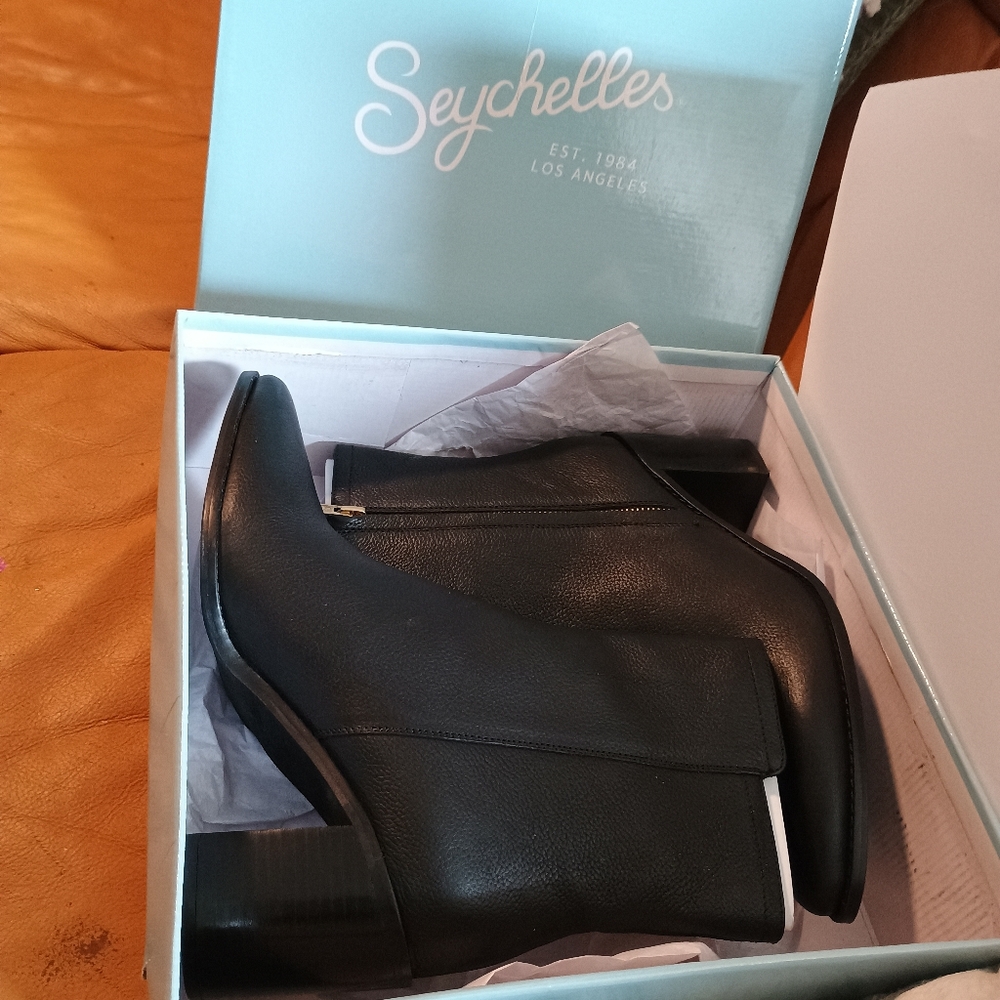 Black Leather Ankle Boots